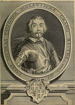 Histoire des Chevaliers Hospitaliers de S. Jean de Jerusalem - appellez depuis les Chevaliers de Rhodes, et aujourd'hui les Chevaliers de Malthe (1726) (14593980149).jpg