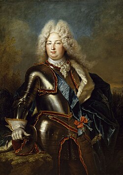 Charles of France, Duke of Berry wearing the sash of the order of the Holy Spirit (18th century, Nicolas de Largillière) .jpg